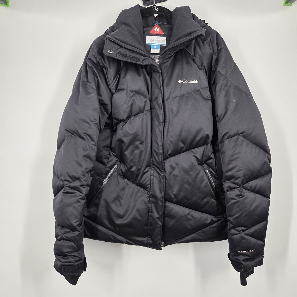 Columbia Women's Lay D Down II Omni-Heat 550 Hooded Black Winter Jacket XL